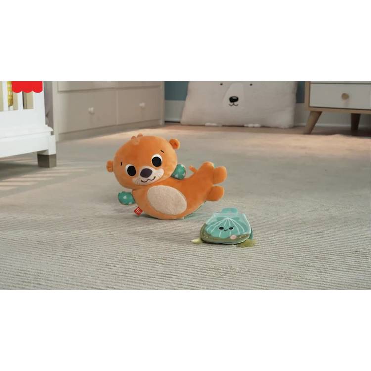 Fisher-Price 2in1 Rockin' Tummy Time Otter plush sensory toy, UK version