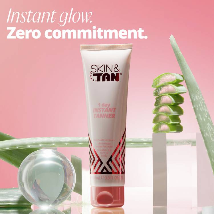 Skin and Tan 1 Day instant tanner 100ml, imported from the UK