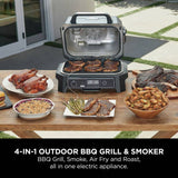 Ninja Woodfire Pro XL electric BBQ grill with cover - British product
