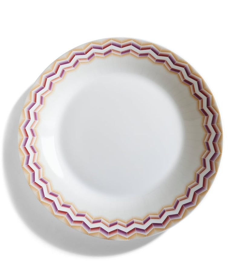 Missoni Home zigzag soup plate 22cm, imported from the UK