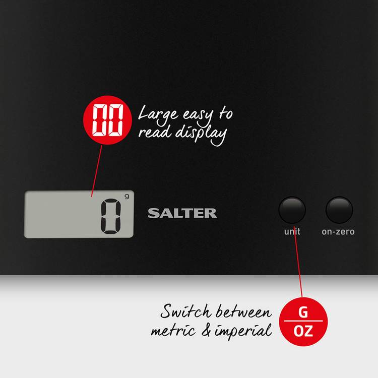 Salter digital kitchen scale black - British product
