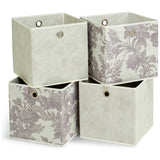 Argos Home storage boxes grey and floral set of 4 (British brand)