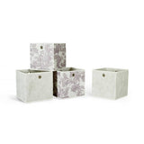 Argos Home storage boxes grey and floral set of 4 (British brand)