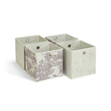 Argos Home storage boxes grey and floral set of 4 (British brand)