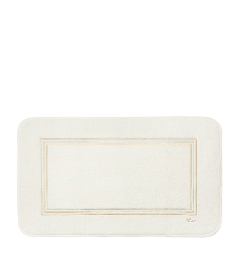 Pratesi Tre Righe bath mat 20cm x 35cm, imported from the UK
