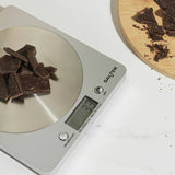 Salter electronic kitchen scale with silver steel platform - British product