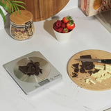Salter electronic kitchen scale with silver steel platform - British product