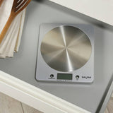 Salter electronic kitchen scale with silver steel platform - British product