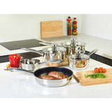 Russell Hobbs 5 piece stainless steel pan set (British brand)