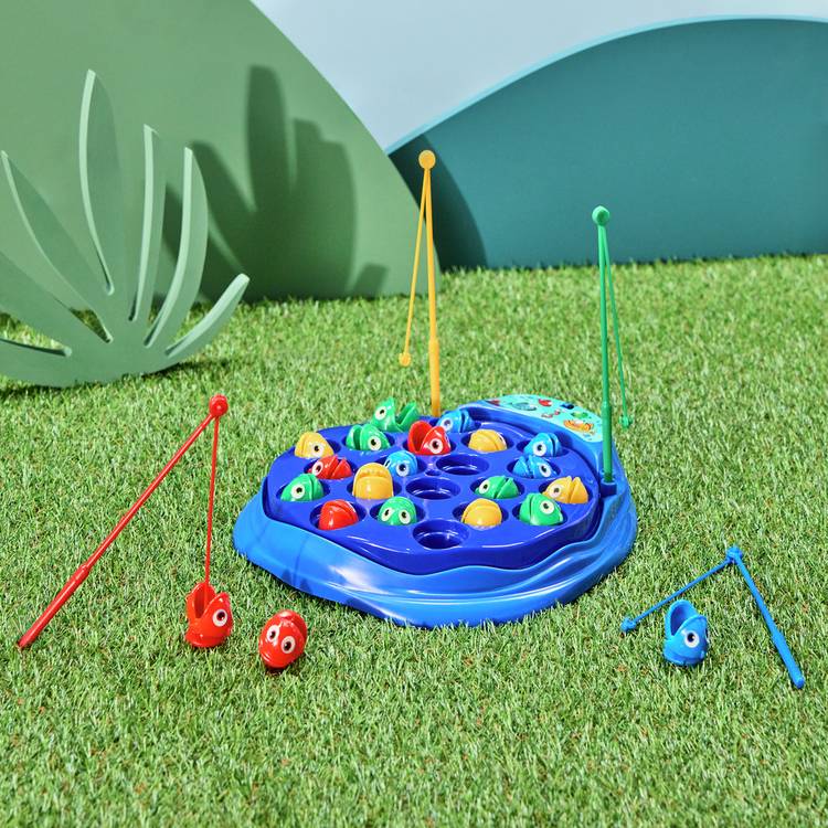 Chad Valley Fishing Game with fish and poles, imported from the UK