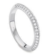 Harrods Boodles Platinum and Diamond Petal Wedding Ring- Buy online at McGrocer