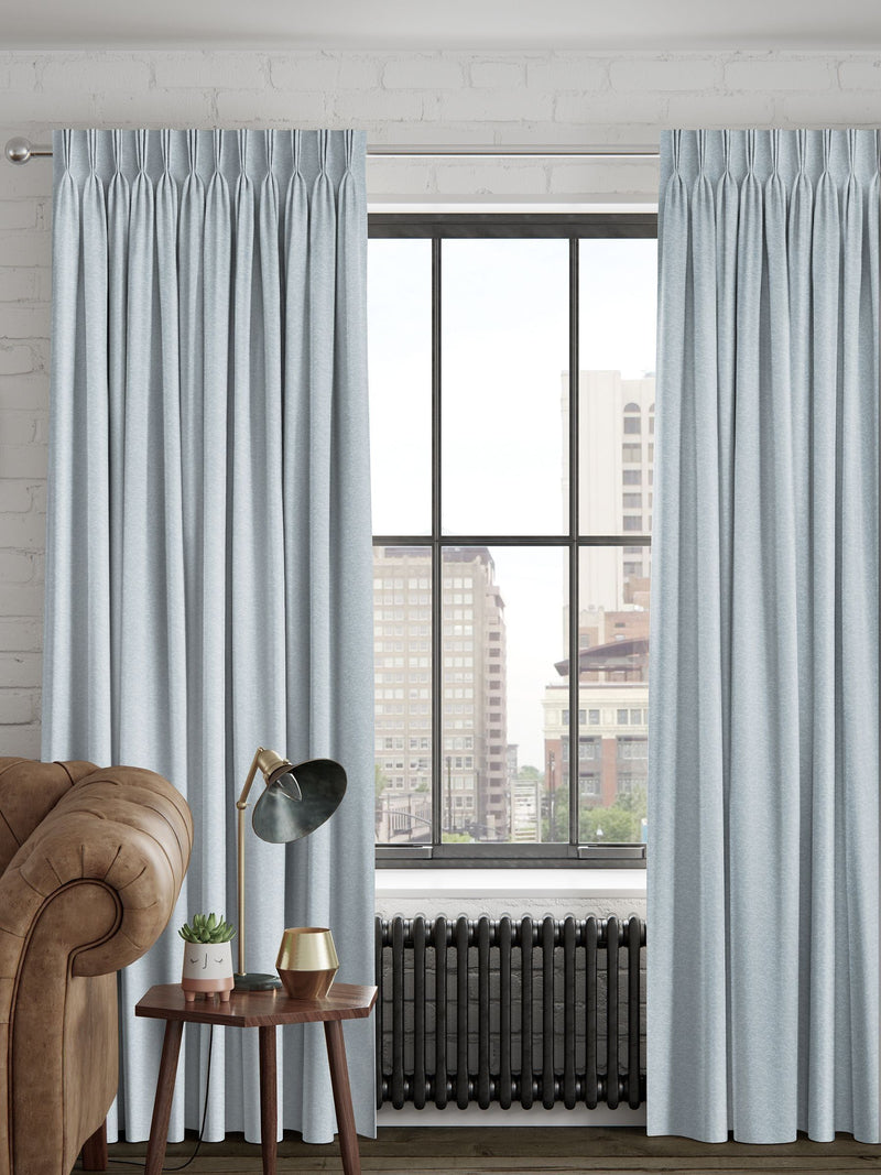 Noah made-to-measure curtains duck egg blue - British product