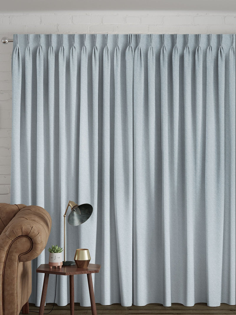 Noah made-to-measure curtains duck egg blue - British product