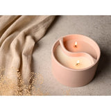 Serenity blush pink ceramic candle Breathe and Flow (British brand)