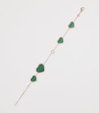 Chopard Happy Hearts bracelet rose gold malachite diamond, UK version