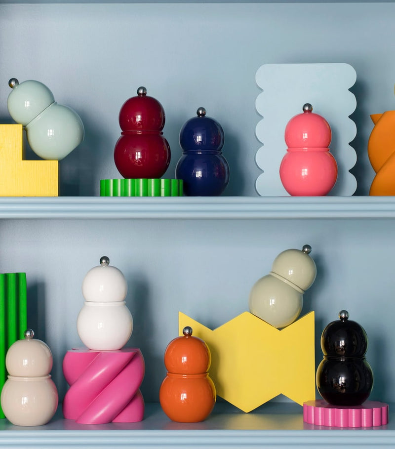 Addison Ross Chubbie salt and pepper mill lacquered rubber wood, UK version