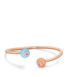 David Morris rose gold berry bangle with diamonds and sapphires (British brand)