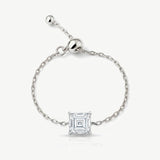 Superdrug MUCHV Silver Adjustable Ring with Square Stone- Buy online at McGrocer
