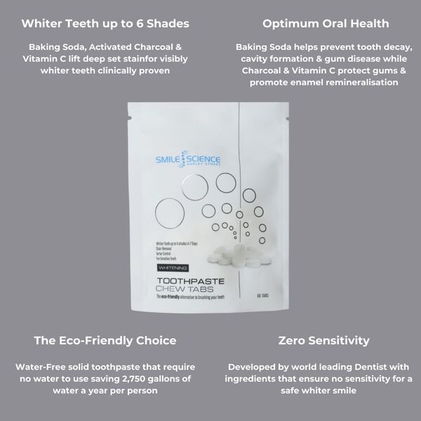 Smile Science Harley Street Whitening Toothpaste Tablets (British brand)