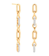 Harrods Astrid & Miyu Pavé Chain Link Drop Stud Earrings- Buy online at McGrocer