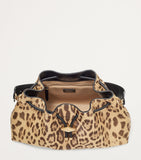 Jimmy Choo medium Cinch leopard print bucket bag (British brand)