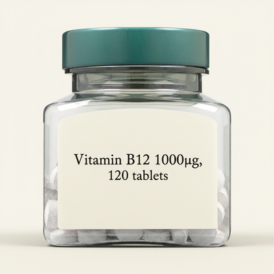 Holland & Barrett Holland & Barrett High Strength Slow Release Vitamin B12 1000ug 120 Tablets- Buy online at McGrocer