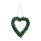 Superdrug Livingandhome Artificial Boxwood Green Leaves Heart Wreath 35cm x 42cm- Buy online at McGrocer