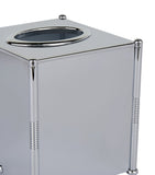 ZODIAC Cylinder Chrome tissue box (British brand)