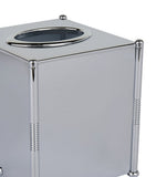 ZODIAC Cylinder Chrome tissue box (British brand)