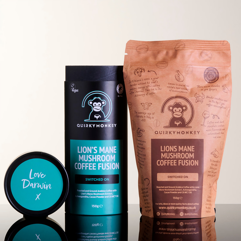 Quirky Monkey Lion's Mane mushroom coffee 150g - British product