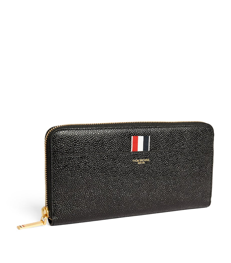 Thom Browne leather continental zip wallet, imported from the UK