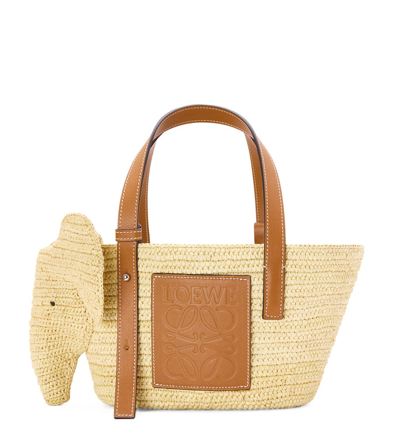 LOEWE small woven elephant basket tote bag, UK version