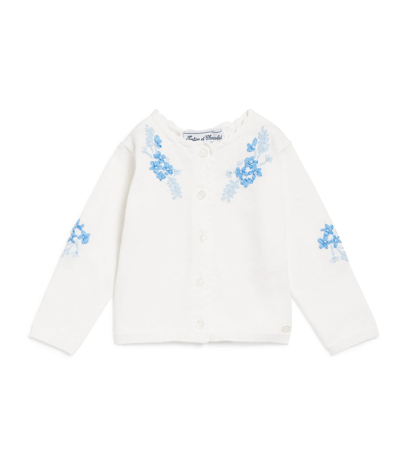 Tartine et Chocolat floral embroidered cardigan for ages 3 months to 4 years (British brand)
