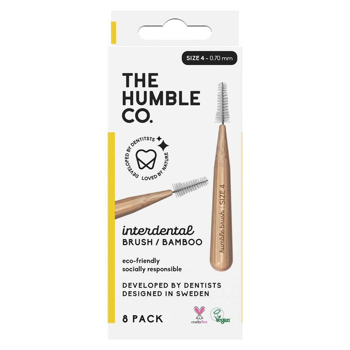 The Humble Co. Bamboo Interdental Brush 0.7mm 8 pack GOODS Boots