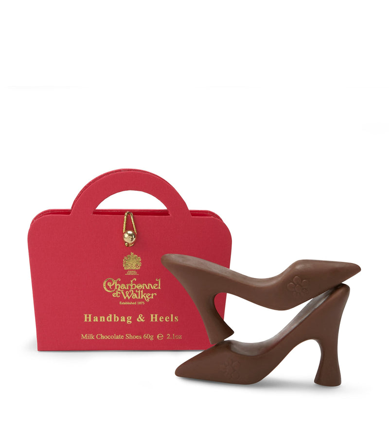 Charbonnel et Walker pink chocolate gift box with milk chocolate heels 60g - British product