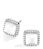MARLI New York diamond agate pyramid earrings 18kt white gold, UK version