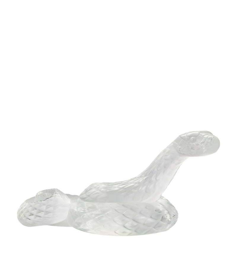 Lalique crystal snake sculpture, UK version