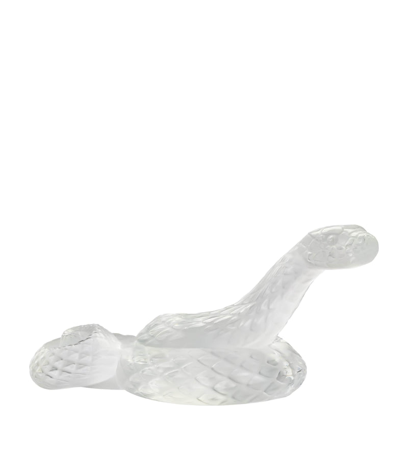 Lalique crystal snake sculpture, UK version