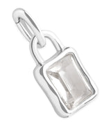 Harrods Astrid & Miyu Rhodium-Plated April Birthstone Charm- Buy online at McGrocer