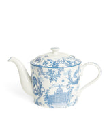 Harrods Bone China Teapot with Toile Pattern 800ml 16cm- Buy online at McGrocer