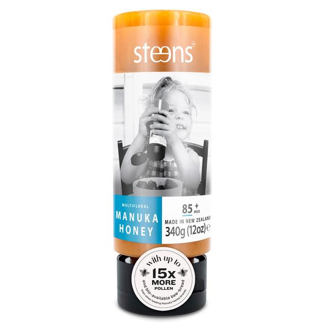 Steens MGO 85 Raw Multi Manuka Honey Squeezy 340g Jams, Honey & Spreads M&S