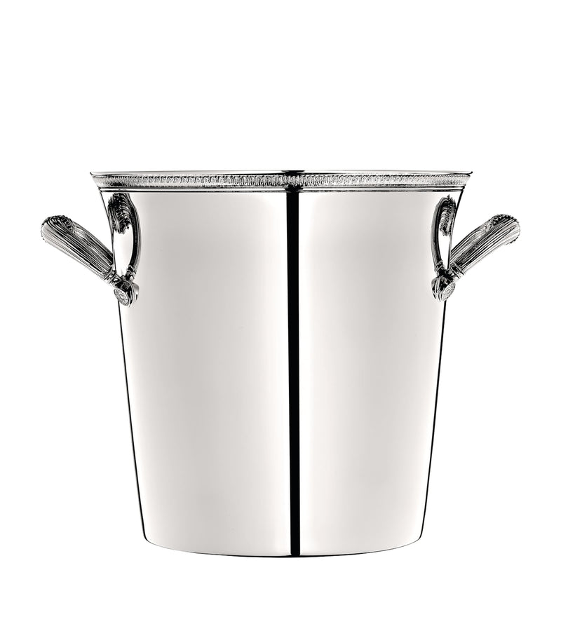 Christofle silver-plated Malmaison two-bottle champagne cooler - British product