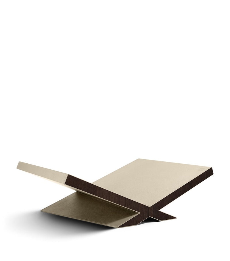 Assouline walnut leather ultimate culture bookstand - British product