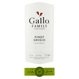 Gallo Family Vineyards Pinot Grigio white wine 750ml (American import)