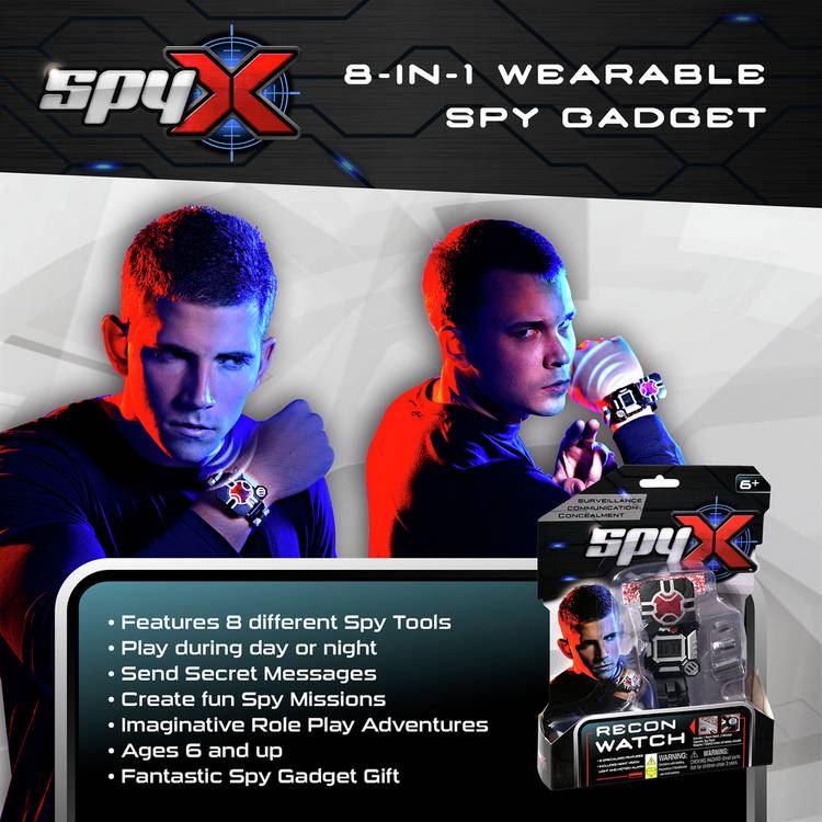 Spy X Recon kids black 8 in 1 watch (British brand)