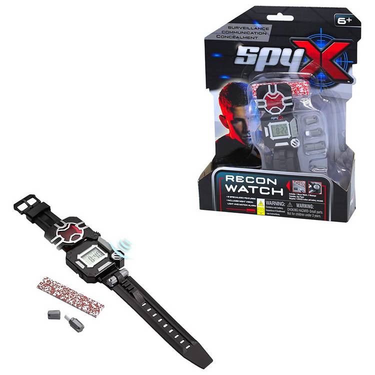 Spy X Recon kids black 8 in 1 watch (British brand)