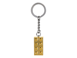 LEGO Gold Brick Keyring Authentic 2x4 Gold-Laminated Brick