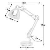 Argos Home task table lamp chrome, imported from the UK
