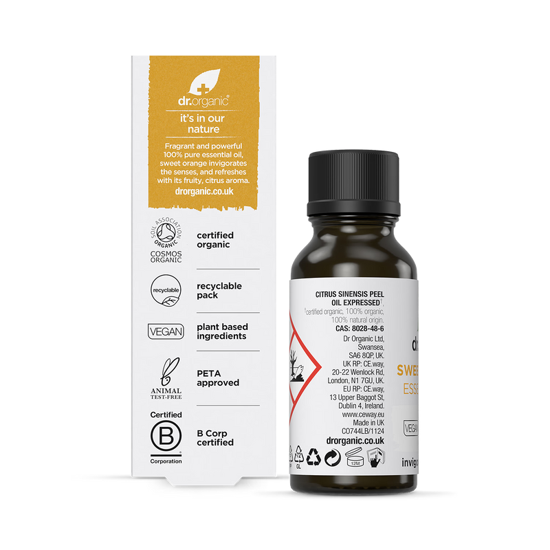 Dr Organic Sweet Orange Pure Essential Oil 10ml - British product