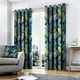 Argos Fusion Tropical Palm Leaf Eyelet Curtains Multicolour 117x137cm- Buy online at McGrocer